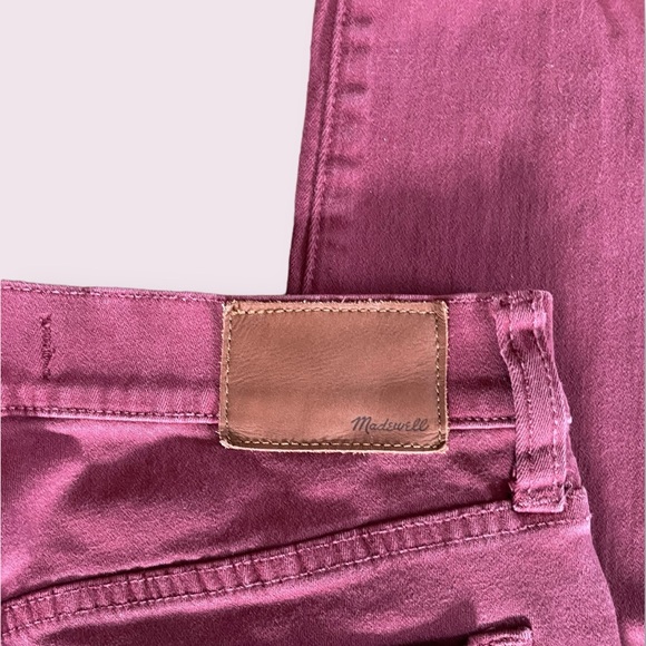Madewell Burgundy 9” High Riser Skinny Skinny Jeans - Picture 6 of 6